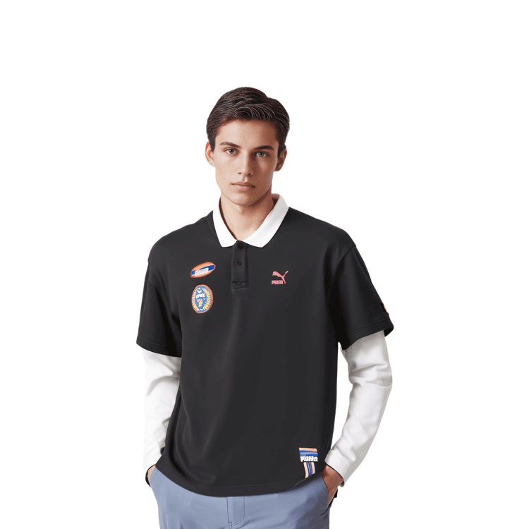 Кофта PUMA Team Badge Polo Longsleeve LogoPolo - изображение 3