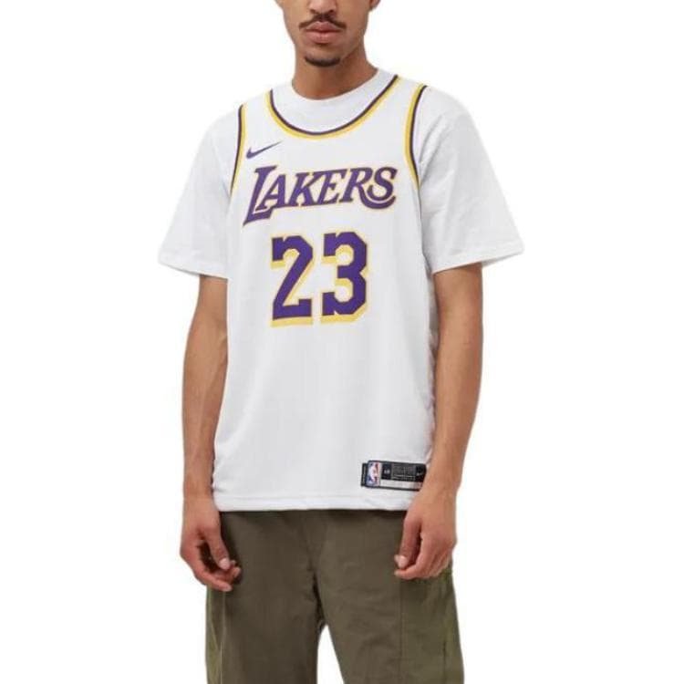 Баскетбольная майка Nike NBA Lakers LeBron James 23 Fan Jersey White - изображение 6