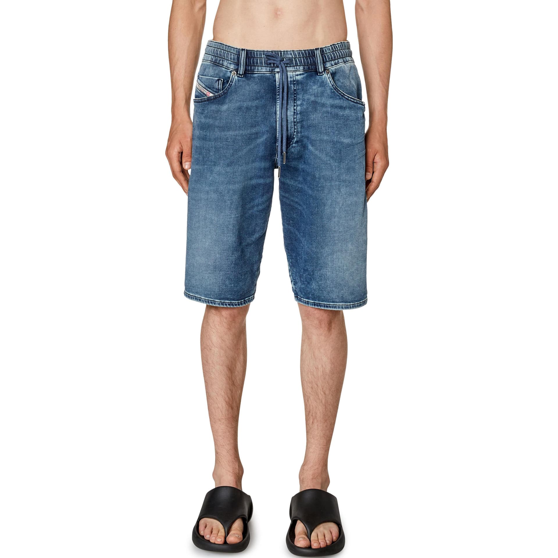 Джинсовые шорты DIESEL Shorts In Track Denim With Lived-In Look - изображение 2