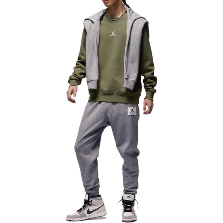 Кофта Jordan Essentials Crewneck Sweatshirt Olive - изображение 3
