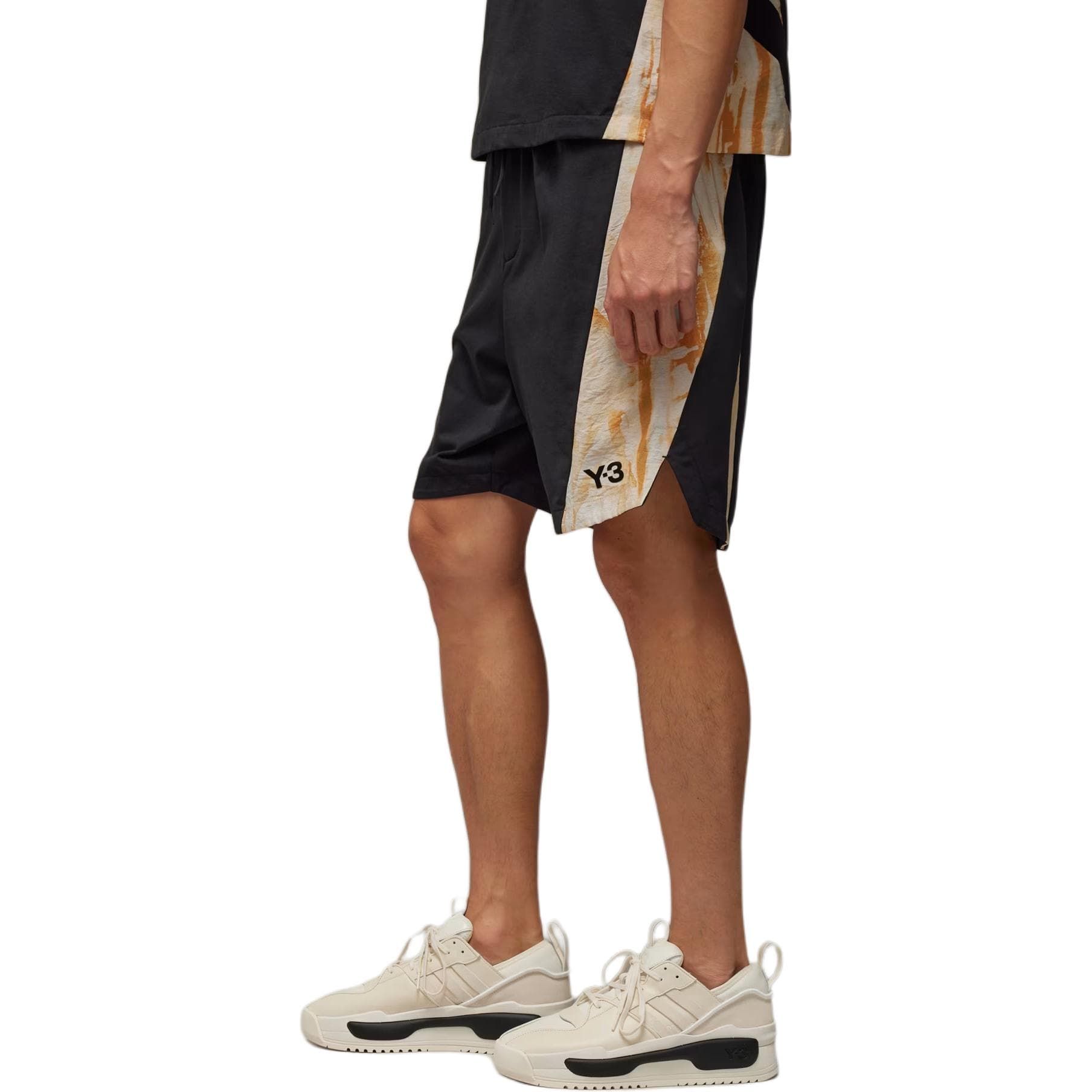 Шорты Y-3 Rust Dye Shorts Логотип Многоцветный Состаренный Экстра свободный Прямой фасон Повседневные шорты Мужской Многоцветный - изображение 5