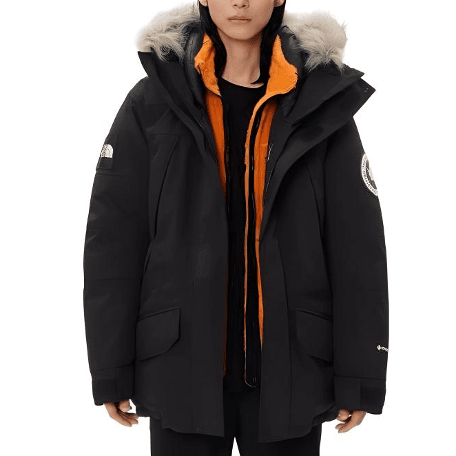 Зимняя куртка The North Face Logo Embroidered Hoodie Jacket Black - изображение 5