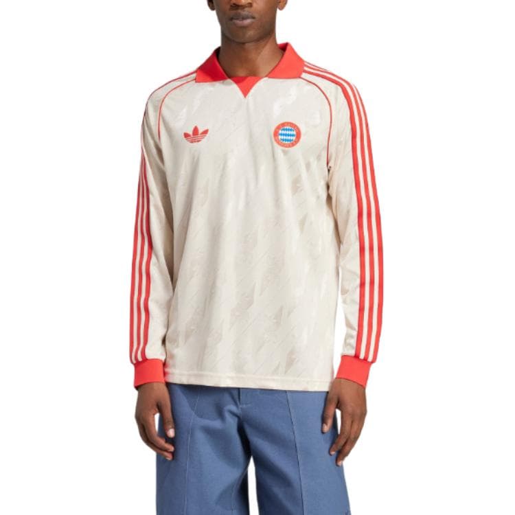 Adidas Originals FC Bayern adidas x Originals Ретро Футбольная Джерси Мужская Красная Белая - изображение 4