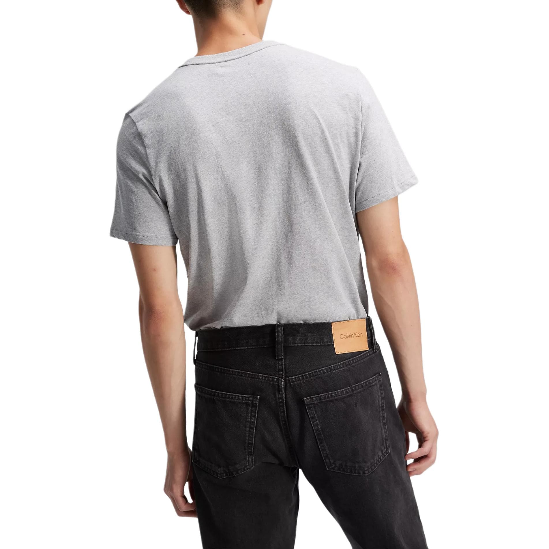 Футболка Calvin Klein T-рубашка мужская серая - изображение 4
