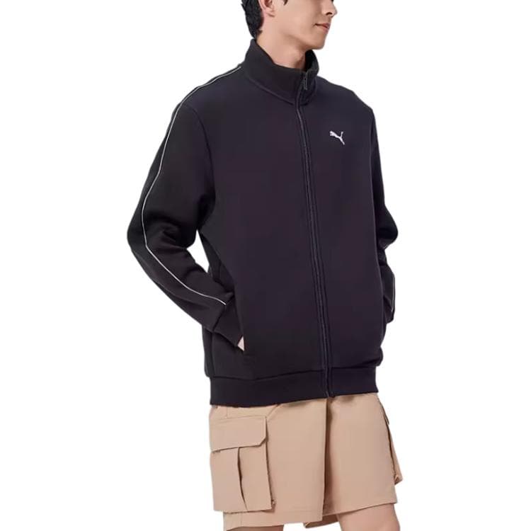 Куртка PUMA Logo Zip Jacket Black — фото 3