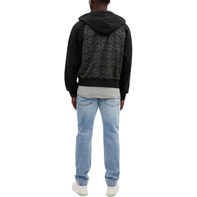 Худи COACH SS24 Colorblock Hoodie Charcoal Gray - изображение 3