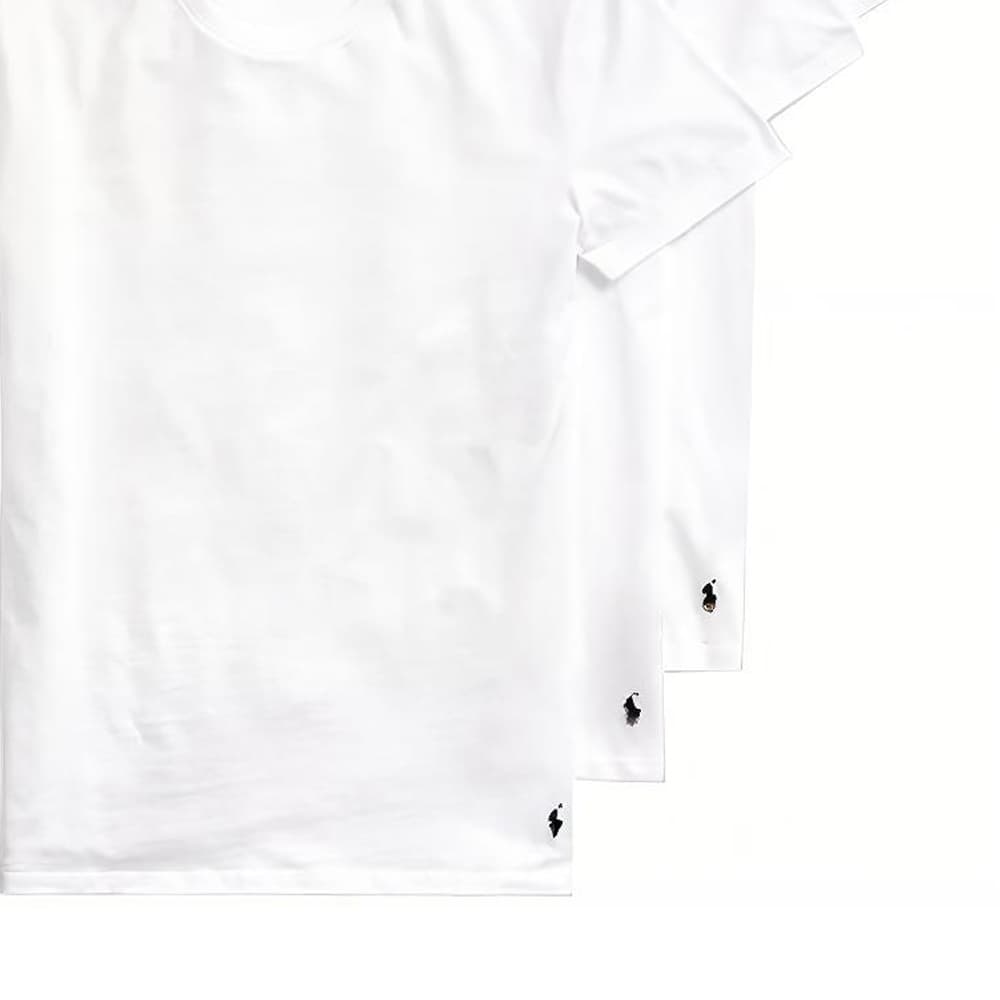 Футболка Polo Ralph Lauren SS23 T-Shirt Мужской 3 Пачка Белый - изображение 6