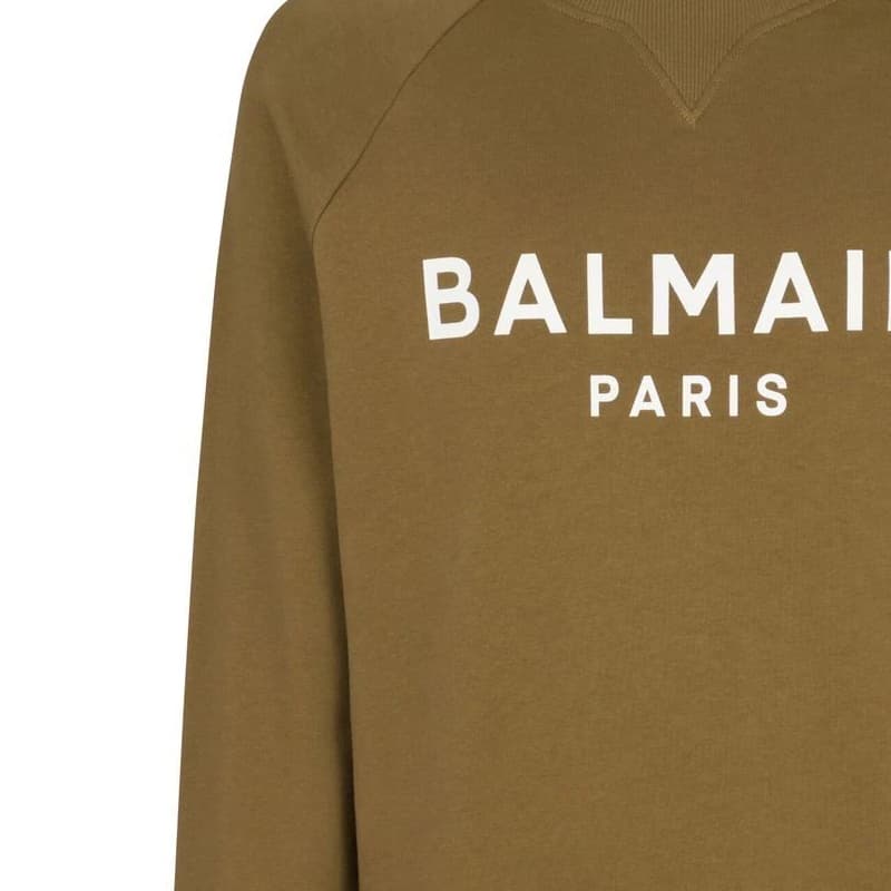 Кофта Balmain FW22 Logo Crewneck Sweatshirt Brown — фото 6