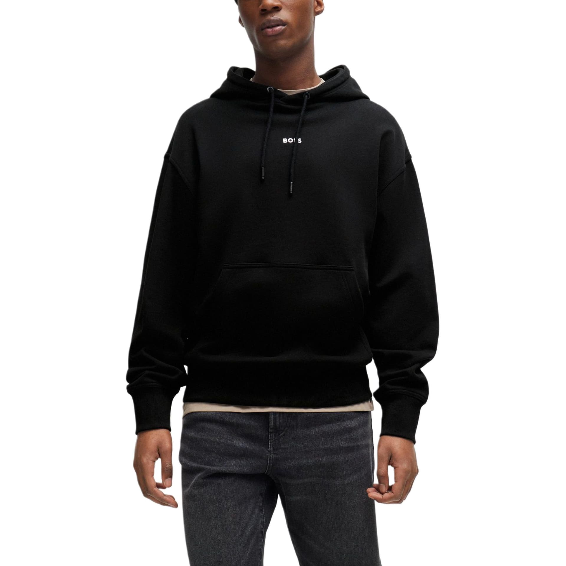 Худи HUGO BOSS SS24 Cotton-Terry Hoodie With Contrast Logo - изображение 2