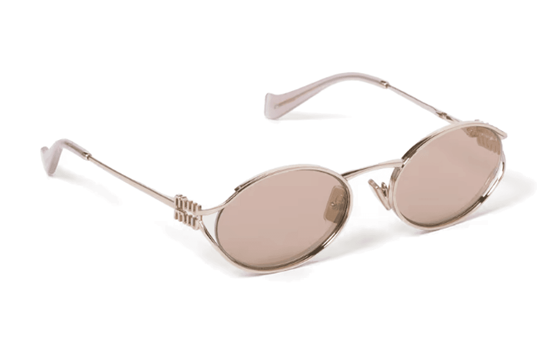 Солнцезащитные очки Miu Miu Oval Sunglasses Rose Gold - изображение 2