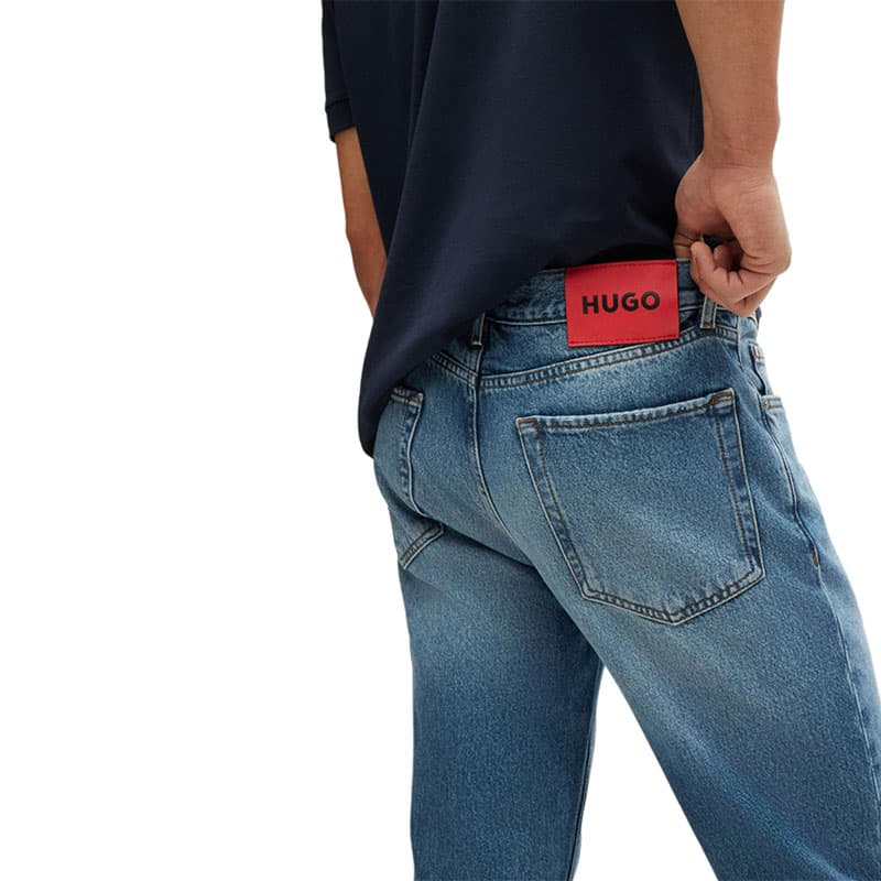Штаны HUGO BOSS SS24 Джинсы Мужские Синие - изображение 5