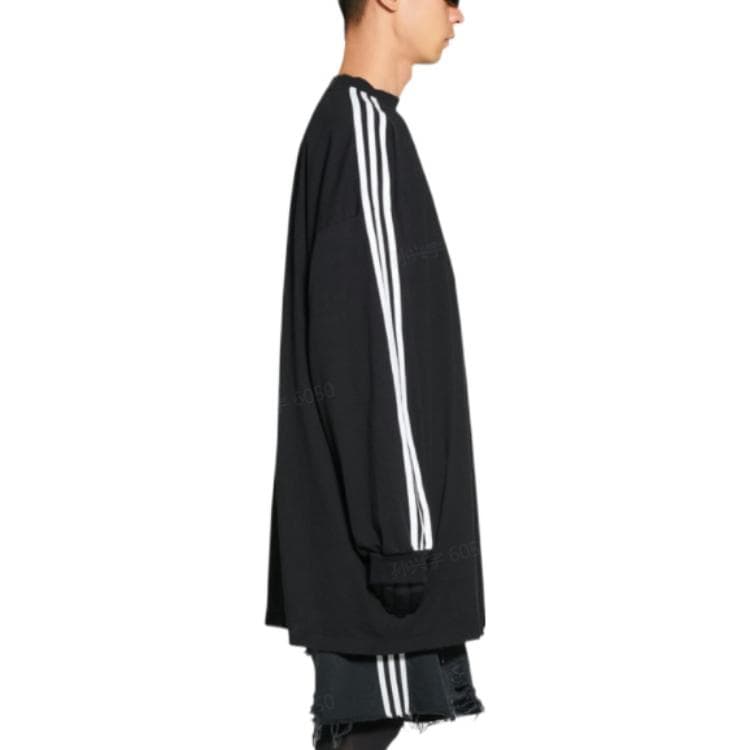 Футболка Balenciaga x adidas Logo Print Crewneck T-Shirt Black - изображение 5