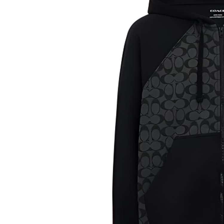 Худи COACH SS24 Colorblock Hoodie Charcoal Gray - изображение 6