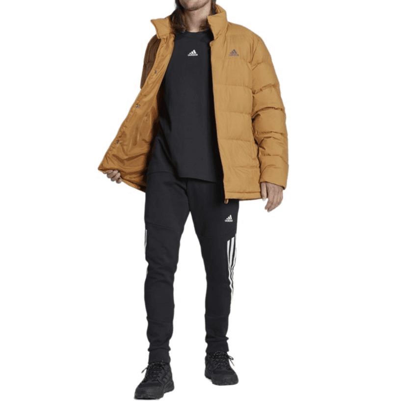 Зимняя куртка adidas Logo Print Down Jacket Brown - изображение 2