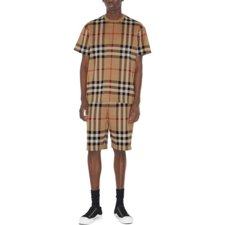 Шорты Burberry SS23 Check Elastic Waist Shorts Khaki - изображение 3