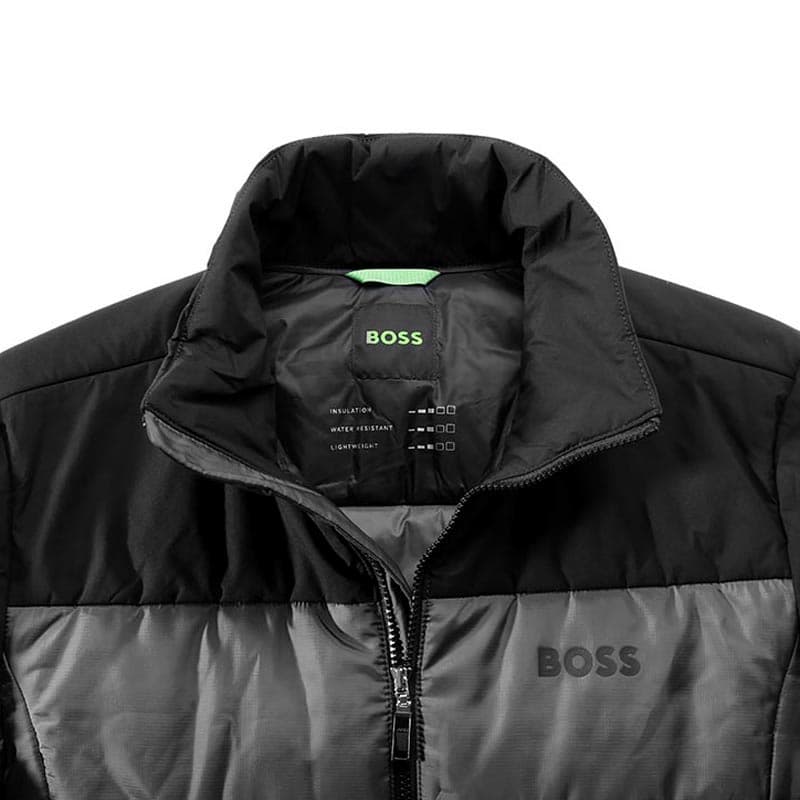 Зимняя куртка пуховик HUGO BOSS Хлопковый пуховик мужской темно-серый - изображение 5