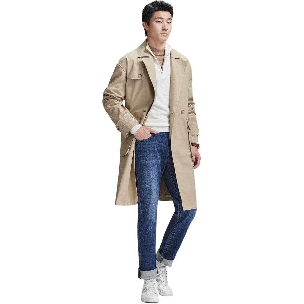 Ветровка Goldlion Trench Coat Light Khaki - изображение 5