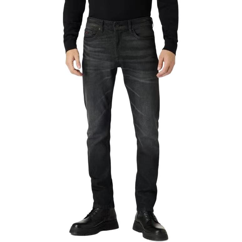 Штаны HUGO BOSS Slim-Fit Jeans In Black Comfort-Stretch Denim - изображение 2