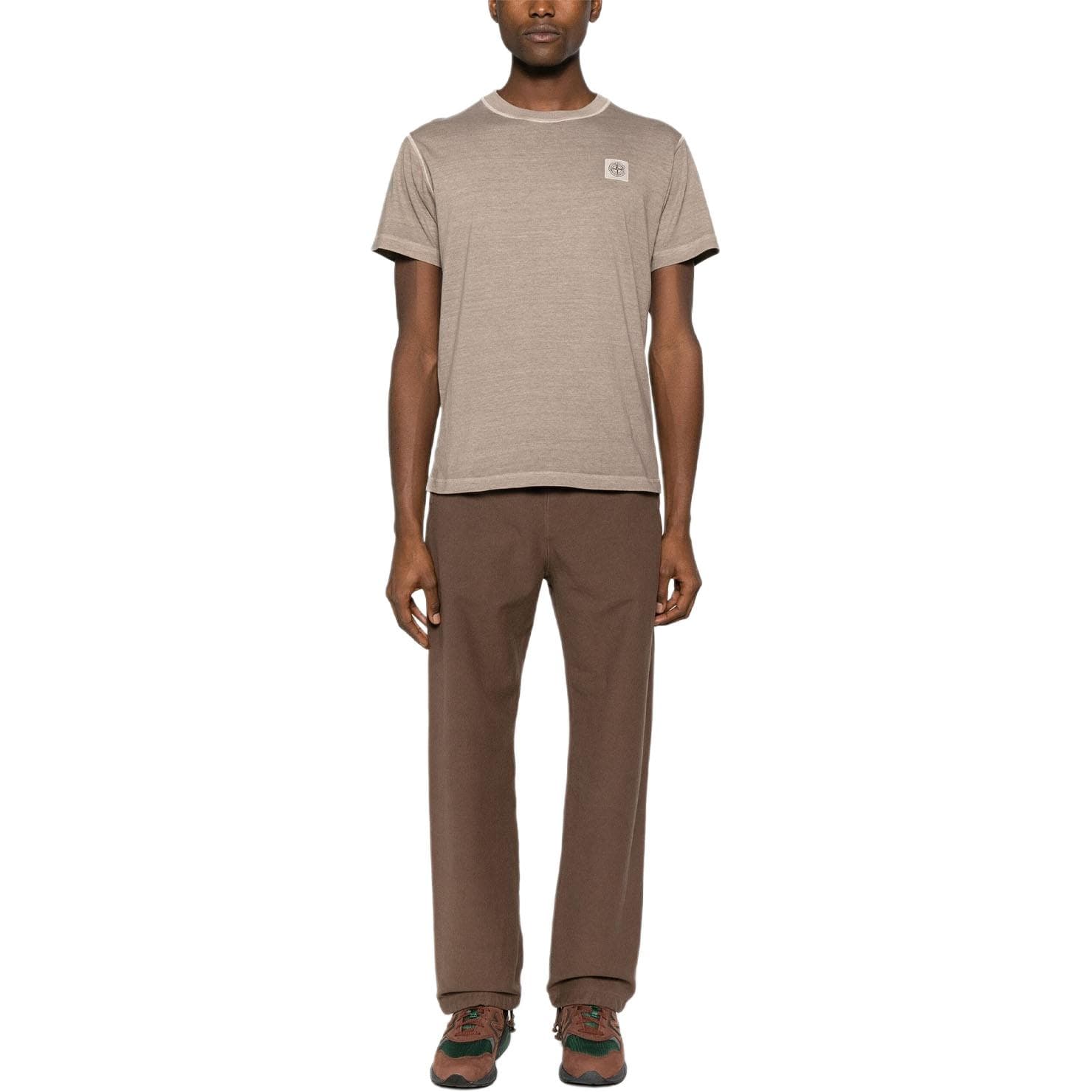 Футболка STONE ISLAND T-рубашка мужская коричневая - изображение 3