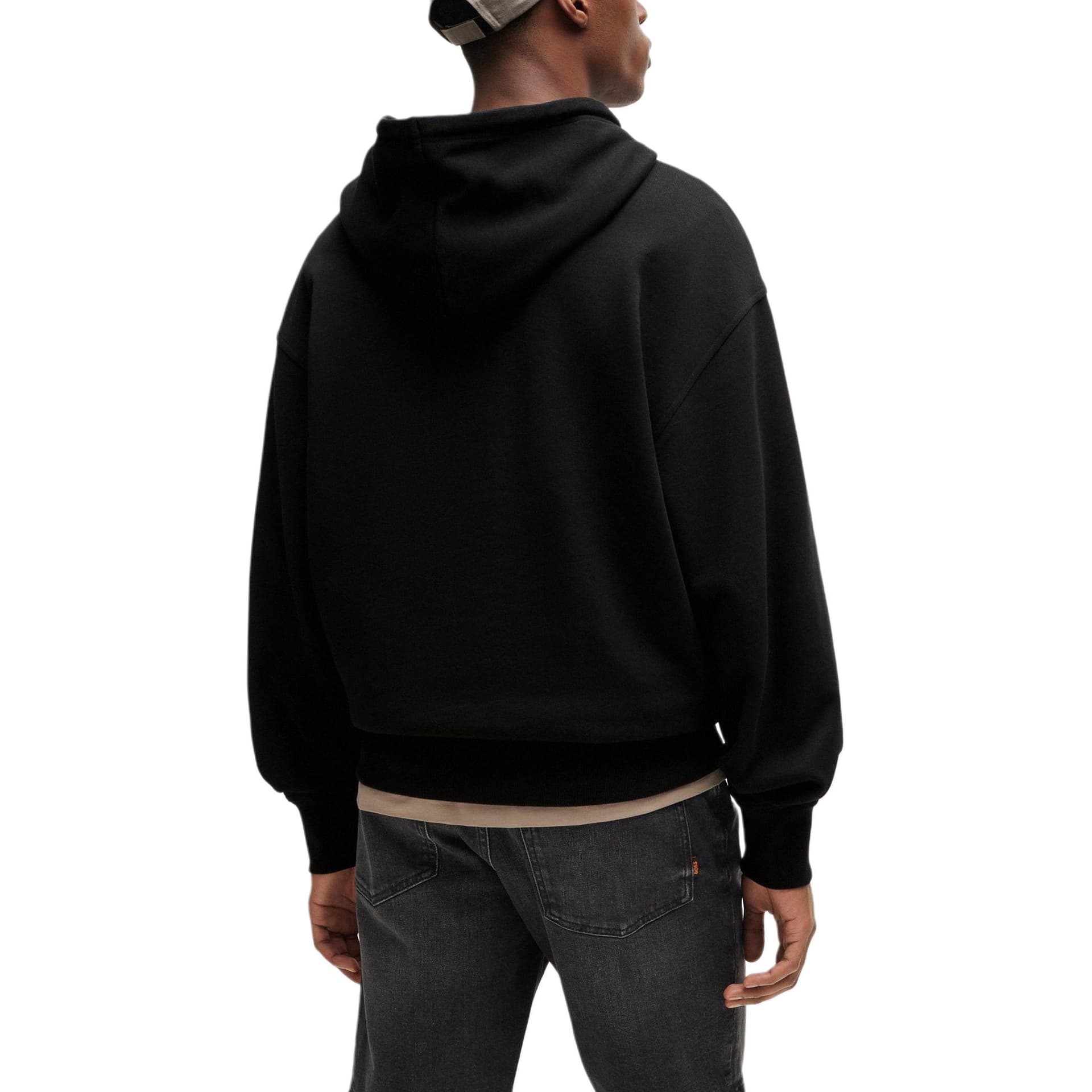 Худи HUGO BOSS SS24 Cotton-Terry Hoodie With Contrast Logo - изображение 4