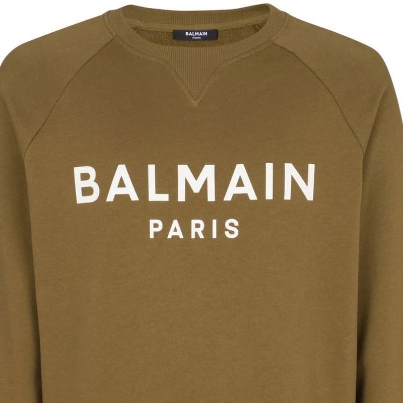 Кофта Balmain FW22 Logo Crewneck Sweatshirt Brown — фото 5