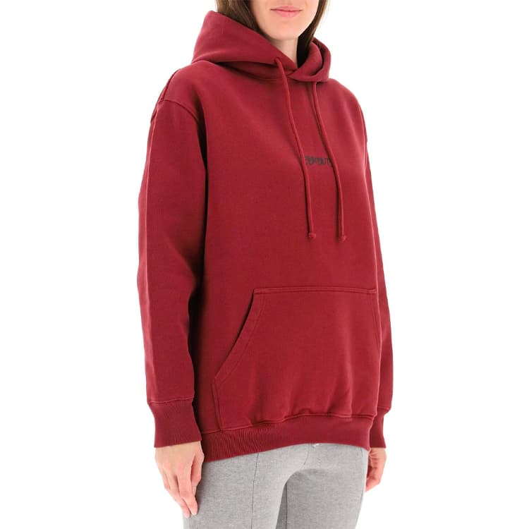 Худи Vetements Letter Loose Hoodie Burgundy - изображение 3