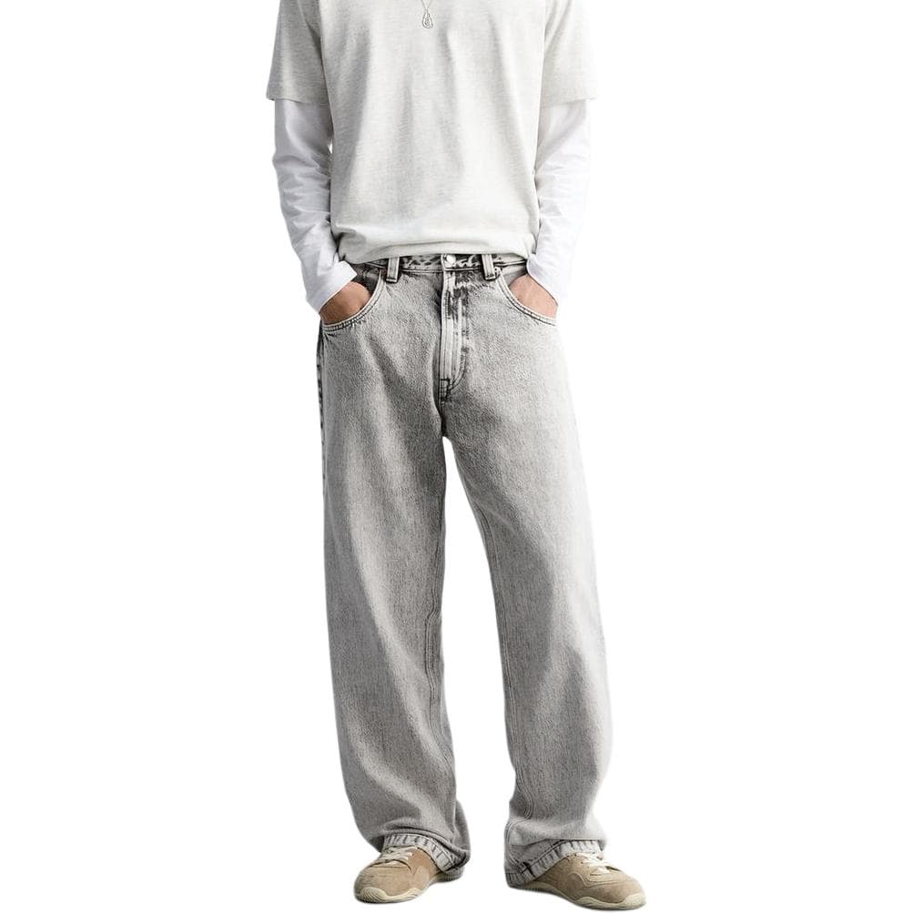 Штаны ZARA Gray Men's Jeans ZARA Серый Мужские Джинсы - изображение 3
