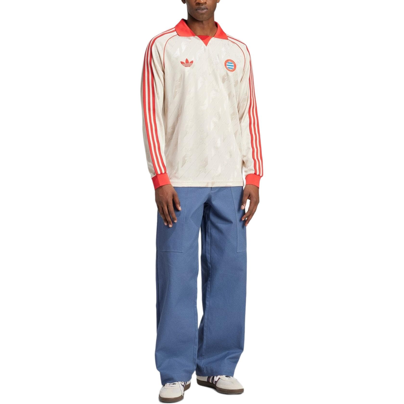 Adidas Originals FC Bayern adidas x Originals Ретро Футбольная Джерси Мужская Красная Белая - изображение 5