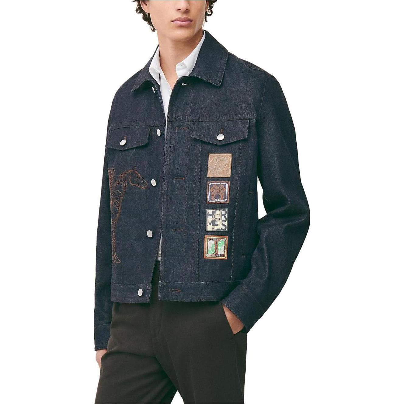 Джинсовая куртка HERMES SS23 Logo - изображение 4