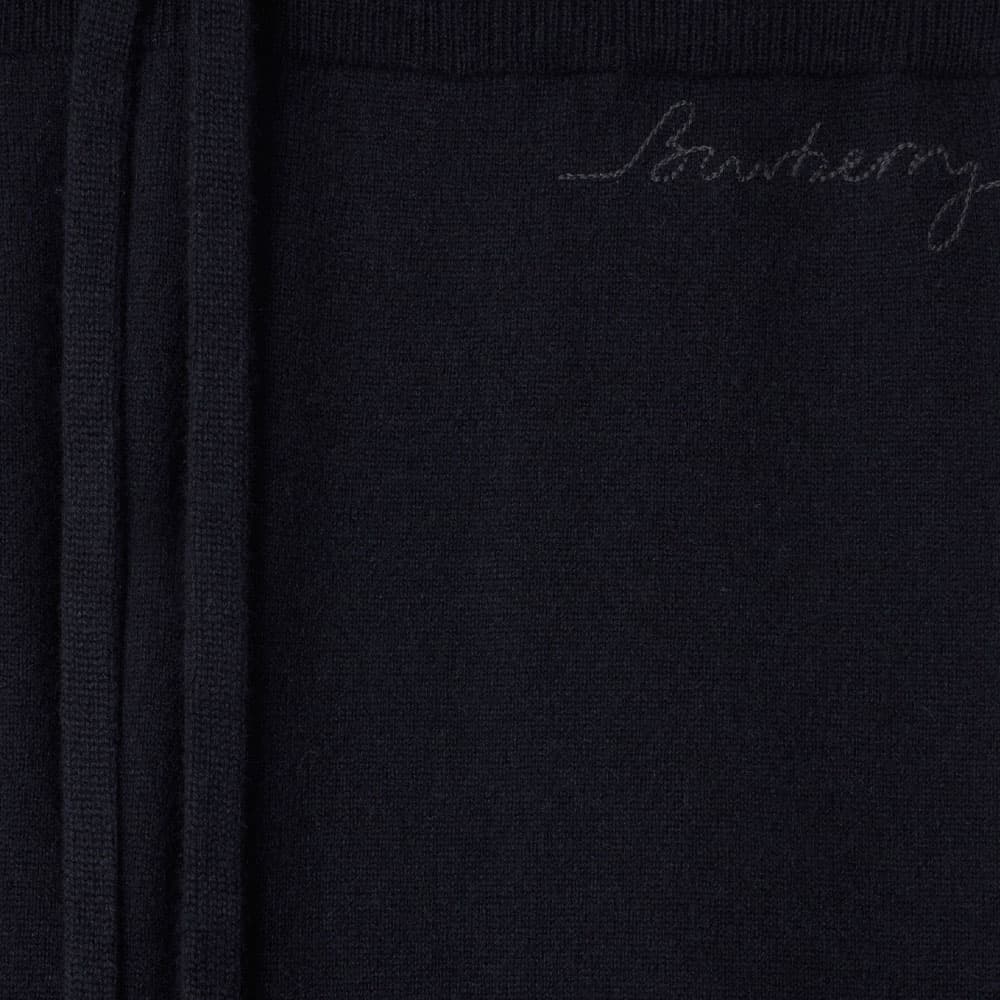 Штаны Burberry SS24 Вязаные спортивные брюки мужские темно-синие - изображение 4
