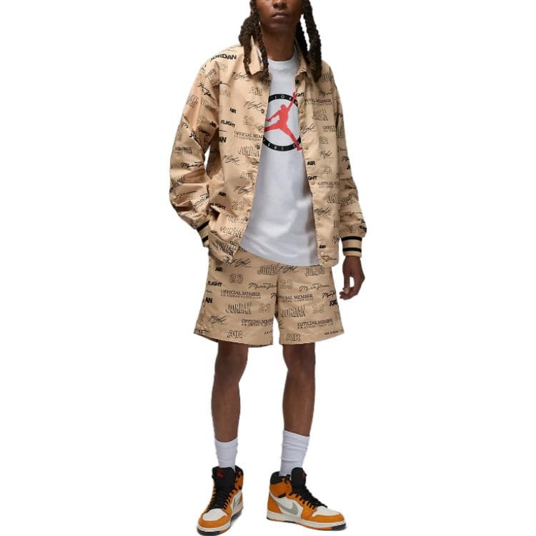 Куртка Jordan Button-Up Jacket Khaki - изображение 3