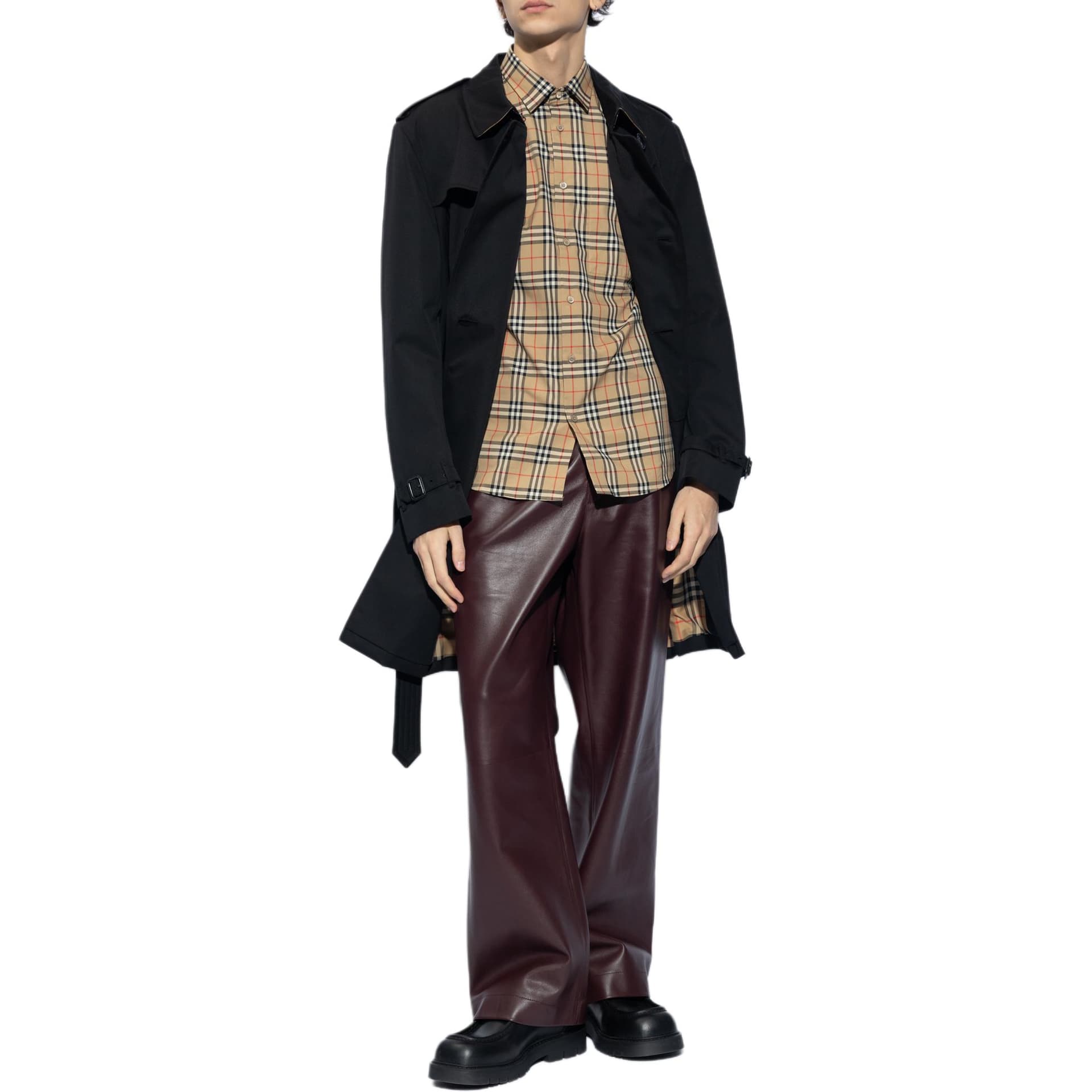 Пальто Burberry Double-Breasted Coat Black - изображение 4