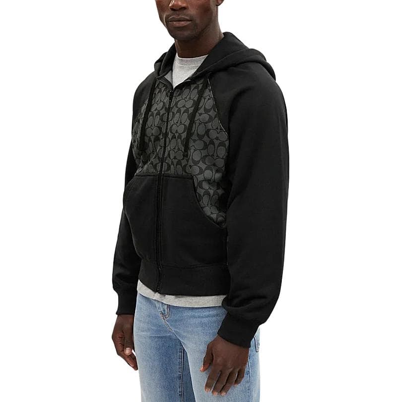 Худи COACH SS24 Colorblock Hoodie Charcoal Gray - изображение 4
