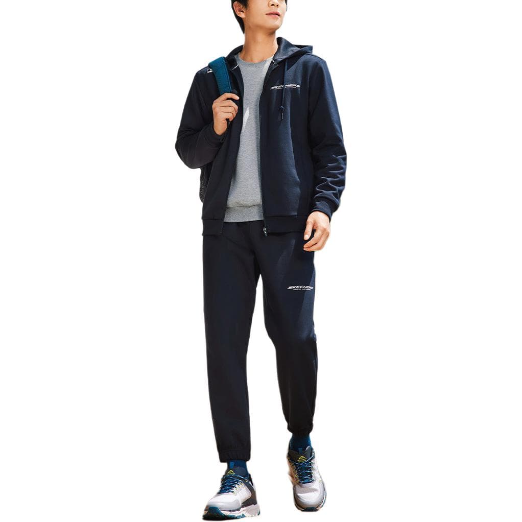 Skechers Basic Sports Свитшот Набор волшебных цветов Мужской Угольно-черный - изображение 3