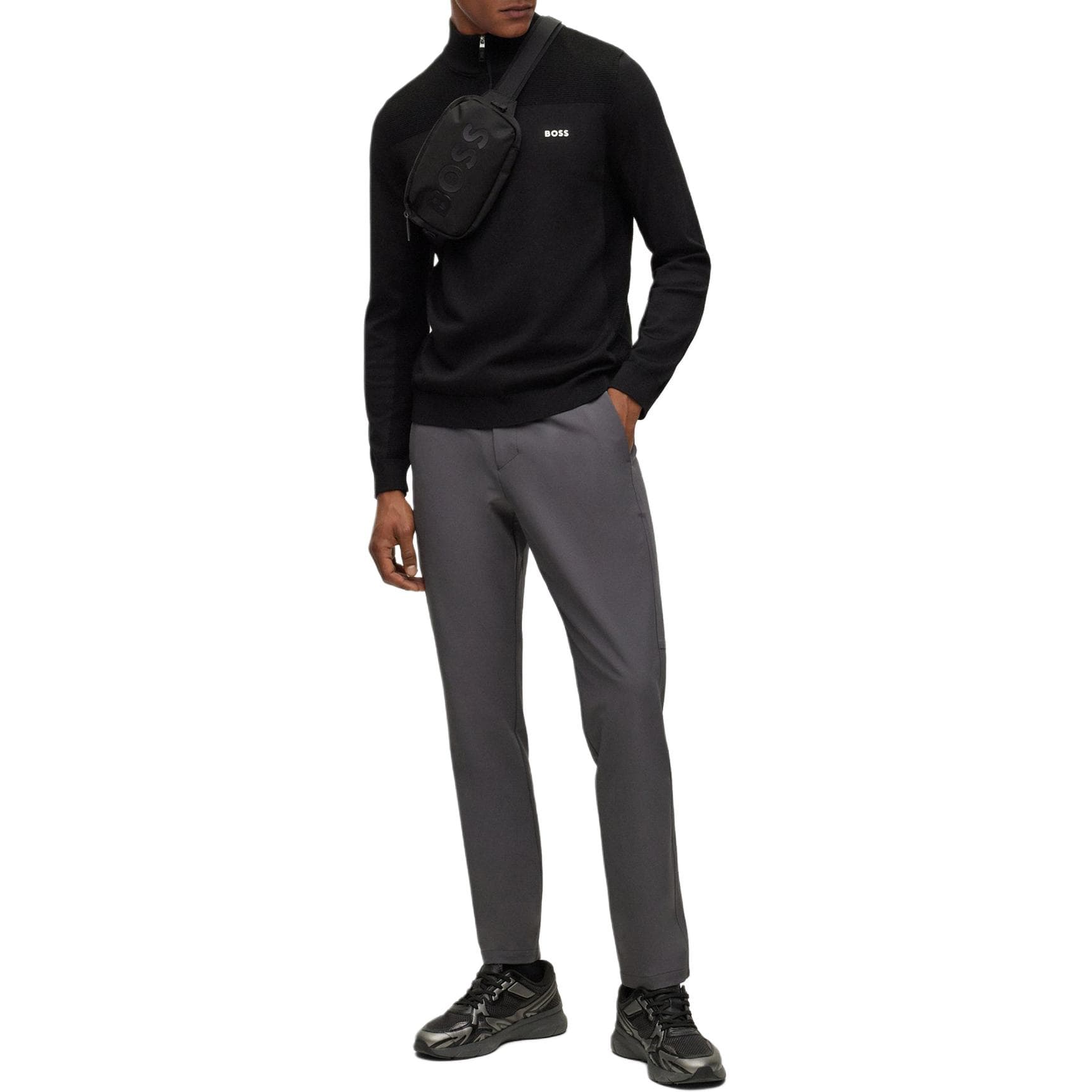 Кофта Hugo Boss Черные Мужские Свитера - изображение 2
