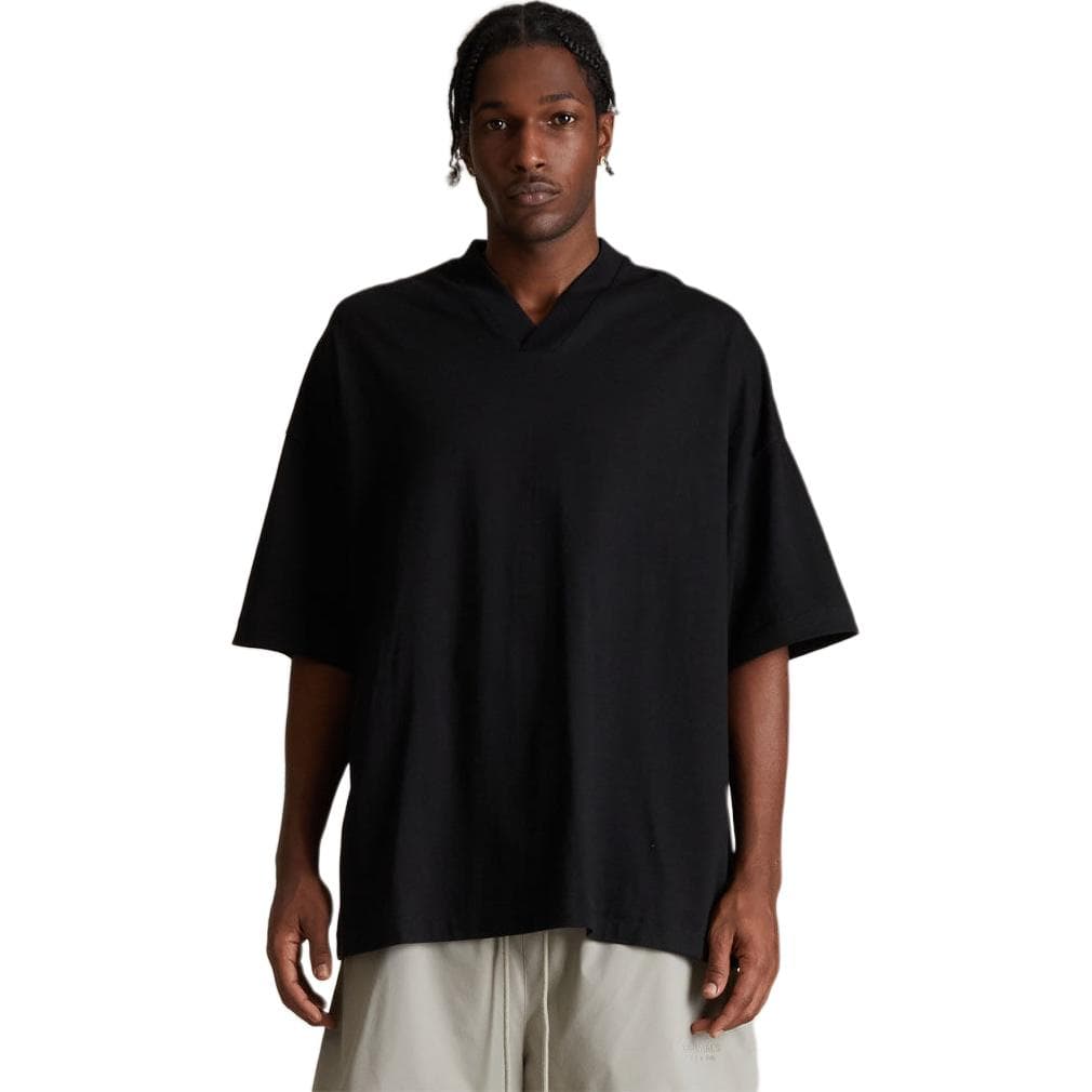 Футболка Fear of God Essentials SS24 drop2 V-Neck Tshirt VT Jet Black - изображение 4