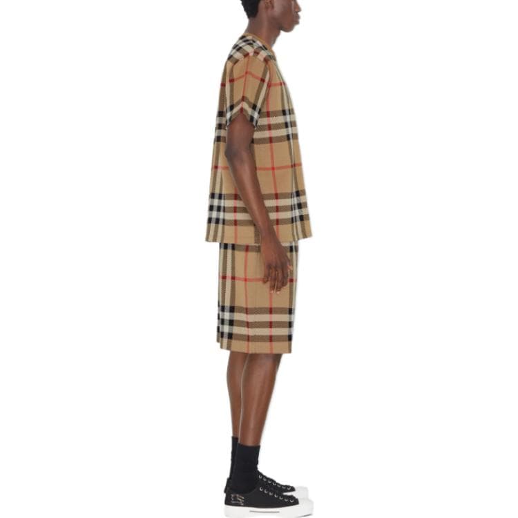 Шорты Burberry SS23 Check Elastic Waist Shorts Khaki - изображение 2