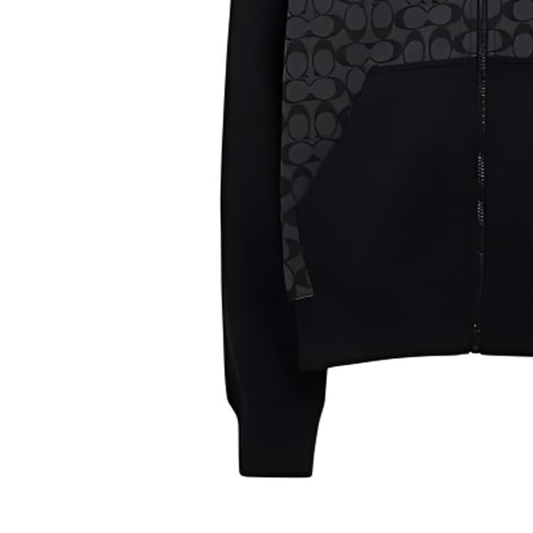 Худи COACH SS24 Colorblock Hoodie Charcoal Gray - изображение 5