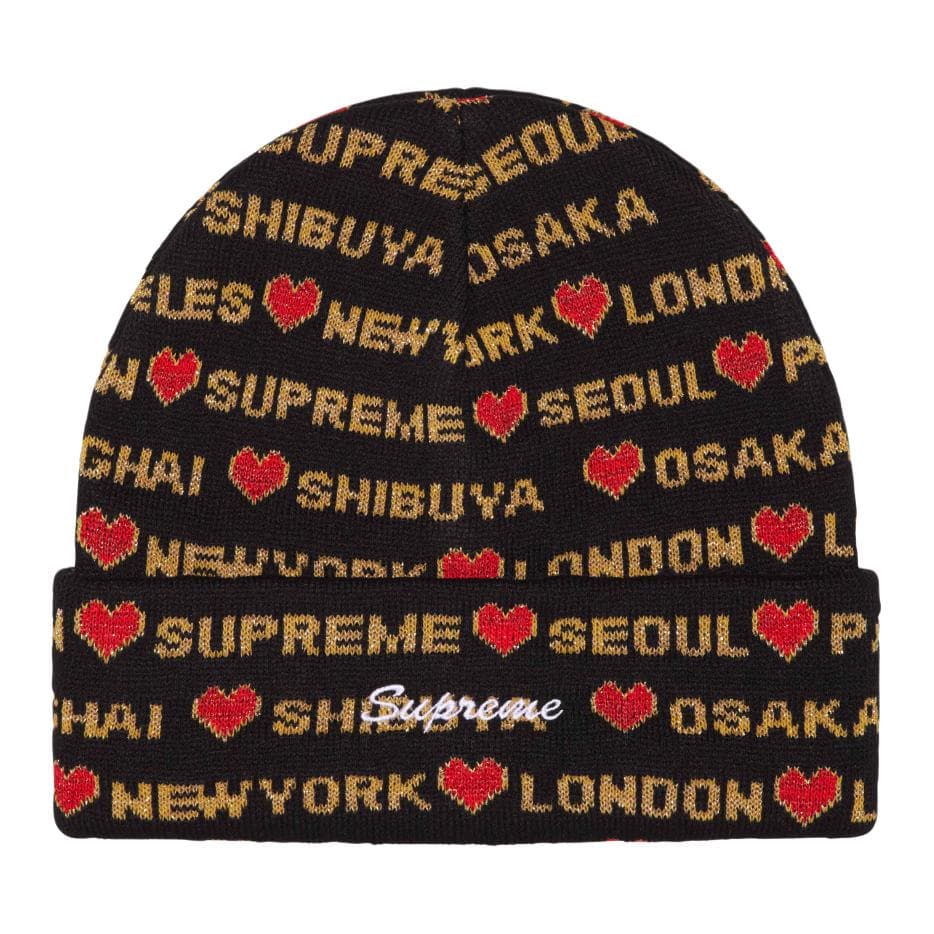 Шапка Supreme Acrylic Beanies Unisex Black Supreme Акриловые Шапки-бини Унисекс Черный - изображение 1
