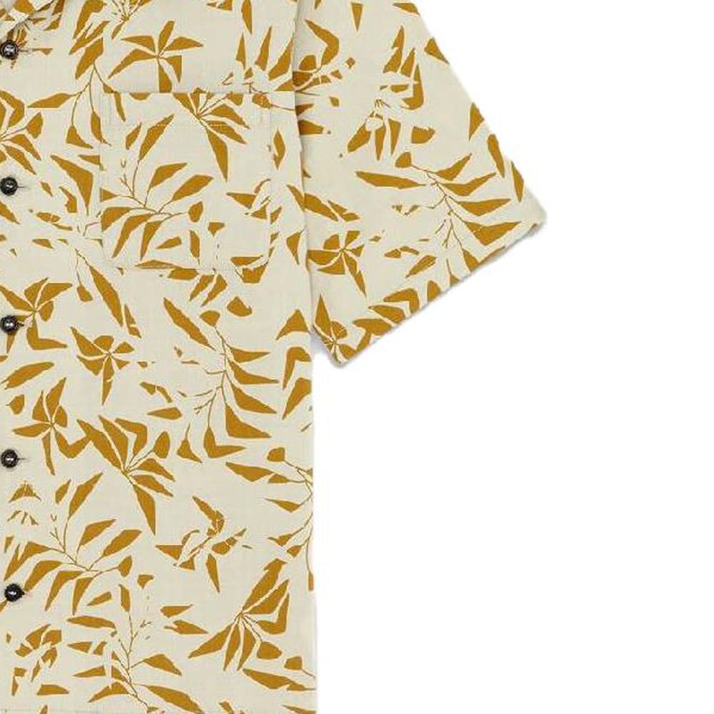 Рубашка Saint Laurent SS23 Palm Tree Print Short Sleeve Shirt Beige — фото 5