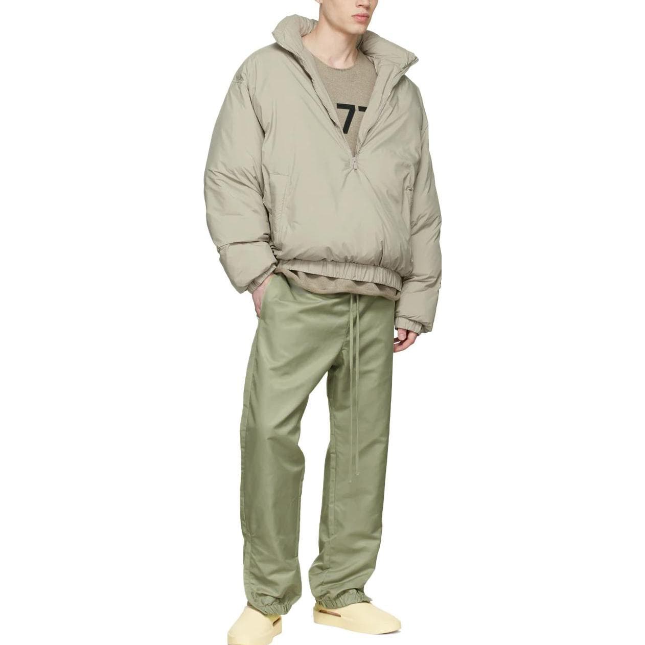 Штаны Fear of God Essentials Green Nylon Track PanK Seafoam - изображение 3
