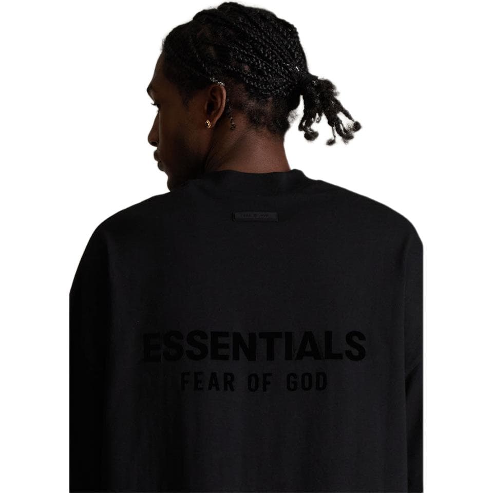 Футболка Fear of God Essentials SS24 drop2 V-Neck Tshirt VT Jet Black - изображение 7