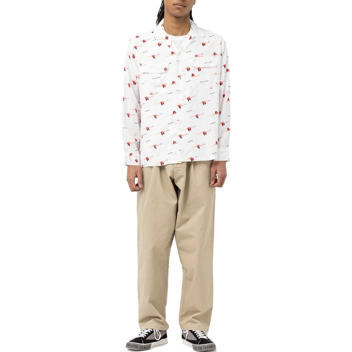 Рубашка HUMAN MADE SS23 Flamingo Open Collar LS Shirt - изображение 3