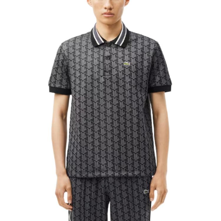 Поло LACOSTE Collaboration Мужская Поло Рубашка Черного Цвета - изображение 2