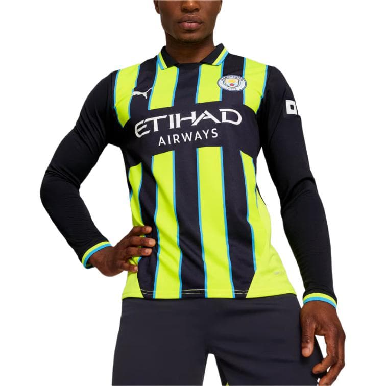 PUMA Манчестер Сити SS24 Replica Гостевый Long Sleeve Футбол Джерси Футбол Джерси Мужской Желтый - изображение 4