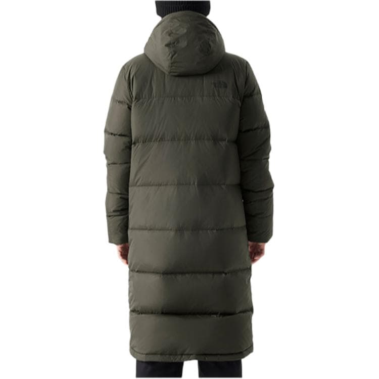 Зимняя куртка The North Face Logo Zip Hoodie Down Jacket Green - изображение 4