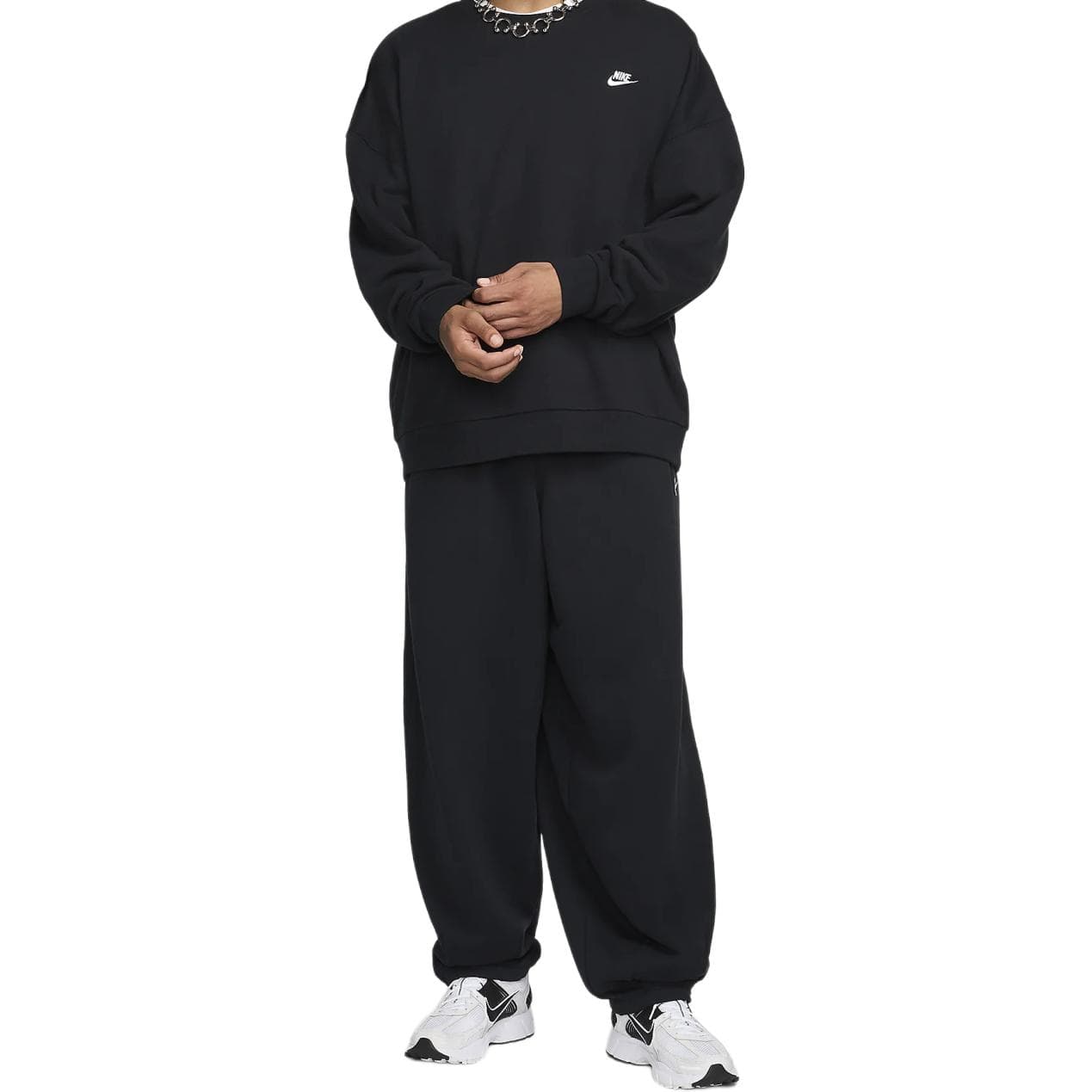Штаны Nike Клуб Флис Oversized French Terry Брюки Повседневные Мужские Черные - изображение 2