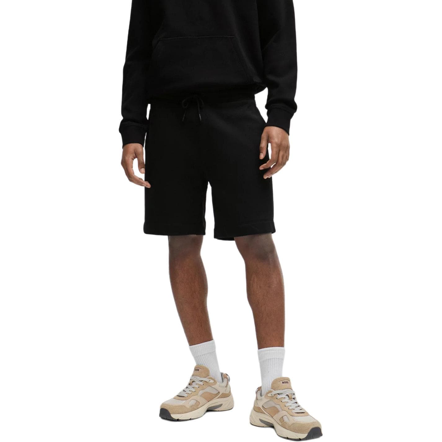 Шорты HUGO BOSS Cotton-Terry Regular-Fit Shorts With Logo Badge - изображение 2
