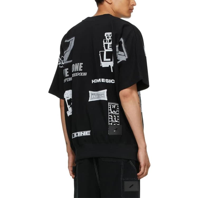 Футболка WE11DONE SS21 Graphic All Over LogoT - изображение 4