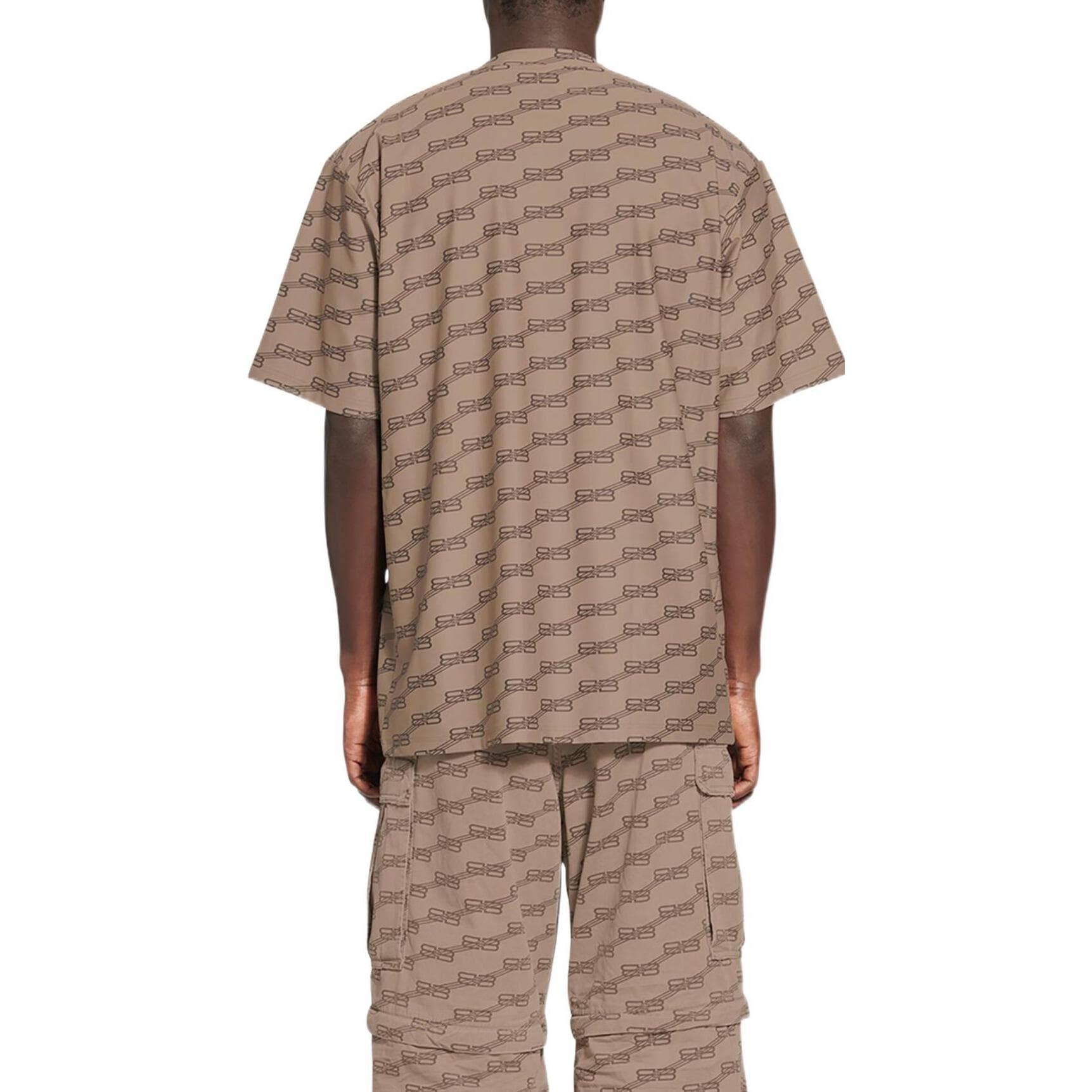 Футболка Balenciaga FW22 Logo Crewneck T-Shirt Brown — фото 3